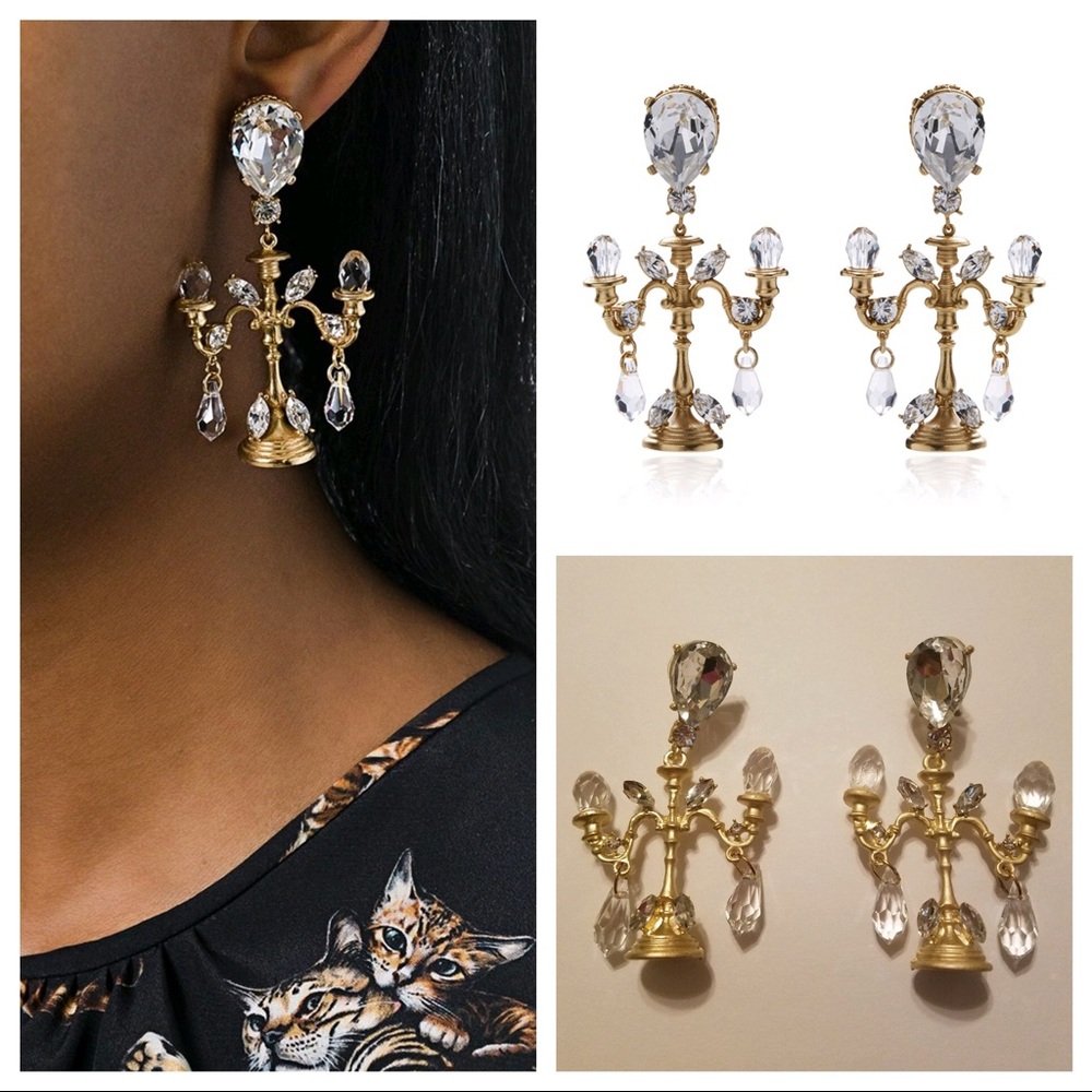 LG4L Dolce style Runway Chandelier earrings